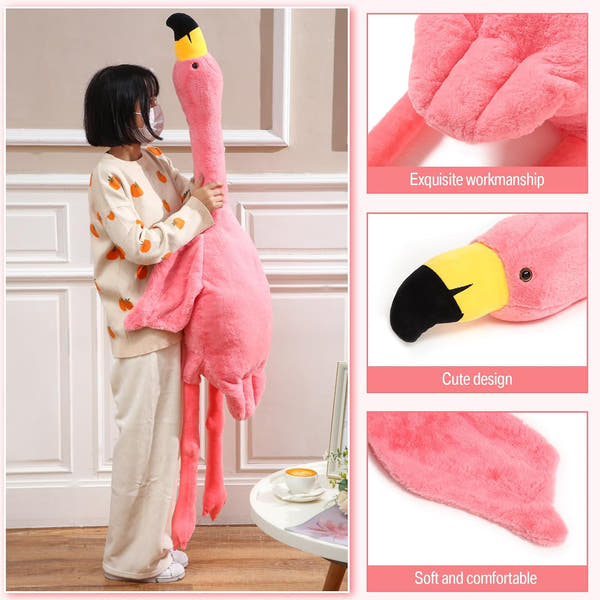 Giant Flamingo Cuddly Pillow™