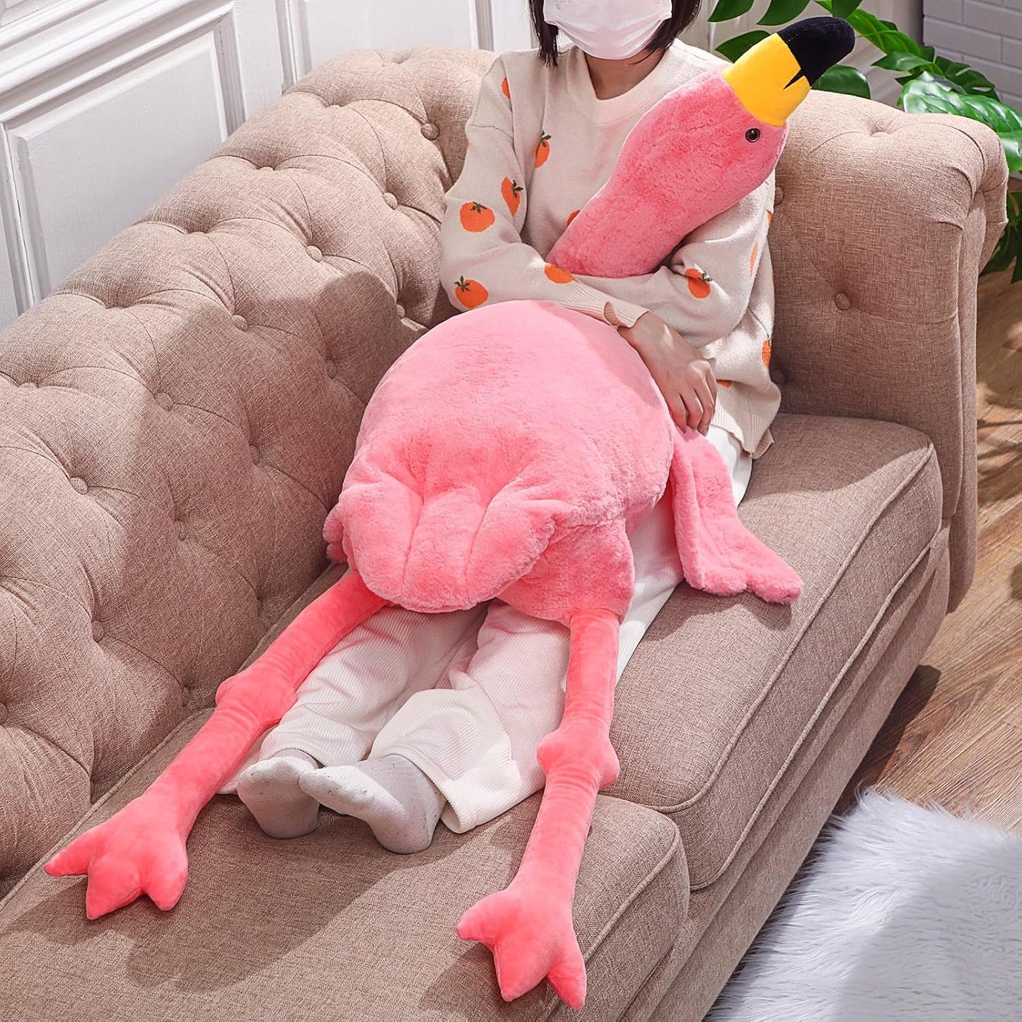 Giant Flamingo Cuddly Pillow™