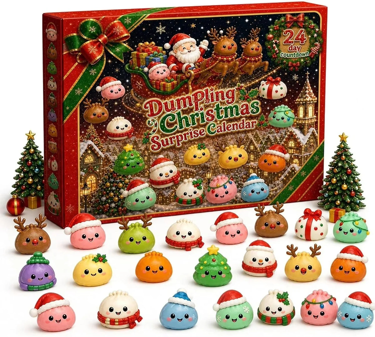 Christmas Squishy Advent Calendar 2026, Fidget Countdown Calendar Surprises Sensory Fidget for Adult Christmas Party Favors Gift