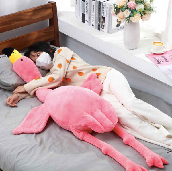 Large Flamingo body pillow
