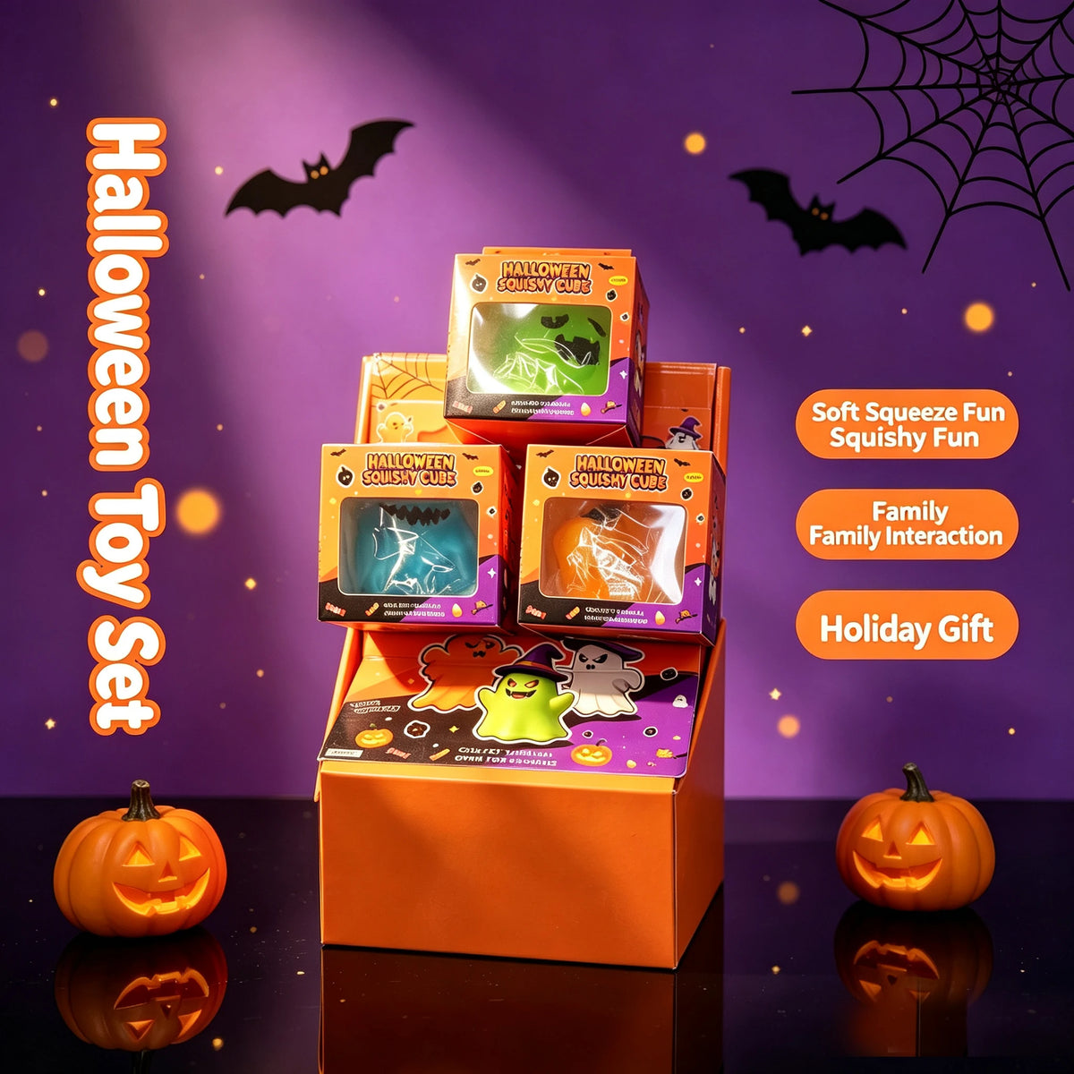 2027 Needoh Baby Boos Halloween Strss Ball Fidget Sensory Toys Press Squeeze Stress Relief Anxiety Squishy Toys for Adults Gifts