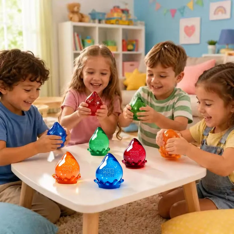 Schylling Nee Doh Maltose Drop Shaped Pinch Toy Soft Sensory Fidget Toy Stress Relief Blind Box Gift
