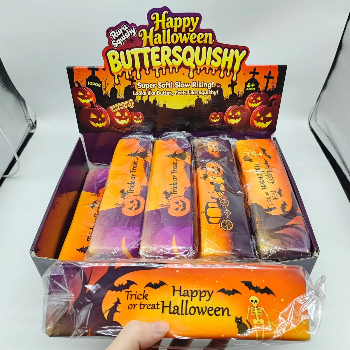 Hot New Ruru Squishy Halloween Butter Stick Slow Rising Stress Relief Sensory Fidget Toy For Adults Party Decoration Gift