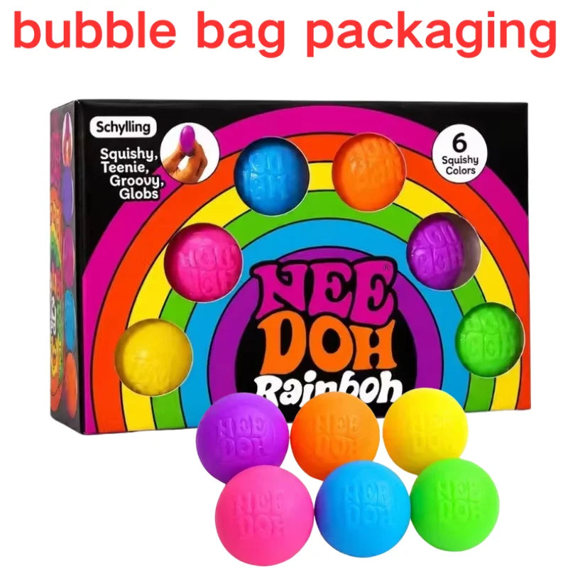 Needoh Mini 4 Pack Series Nice Cube Sensory Toys Stress Pinching Relieving Puzzle Solving Blind Box Gift