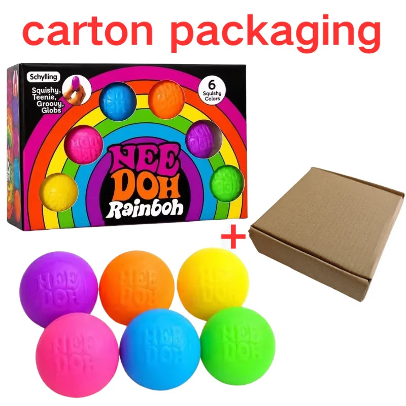 Needoh Mini 4 Pack Series Nice Cube Sensory Toys Stress Pinching Relieving Puzzle Solving Blind Box Gift