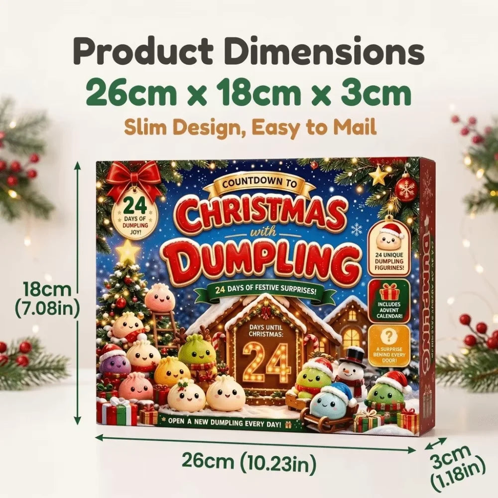 Soft Christmas Dumpling Advent Calendar Fidget Anxiety Relief Mystery Dumplings Toy Slow Resilience Decompression