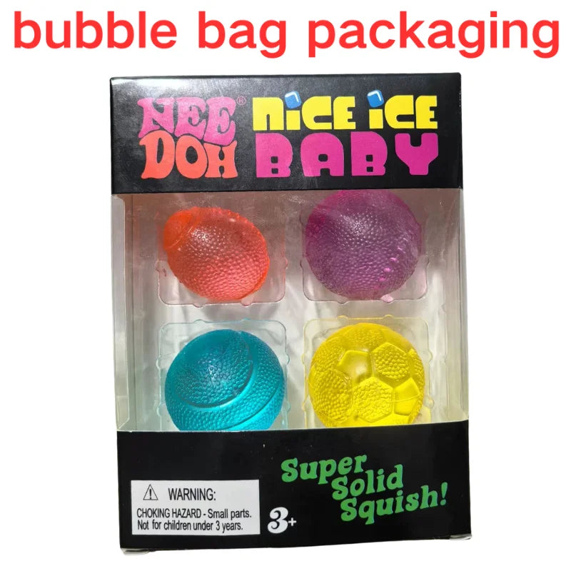 Needoh Mini 4 Pack Series Nice Cube Sensory Toys Stress Pinching Relieving Puzzle Solving Blind Box Gift