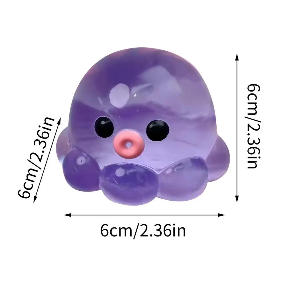 Glowing Octopus Bubble Pop Fidget Toy | Squeeze Sensory Ball with Soft Popping Sounds
