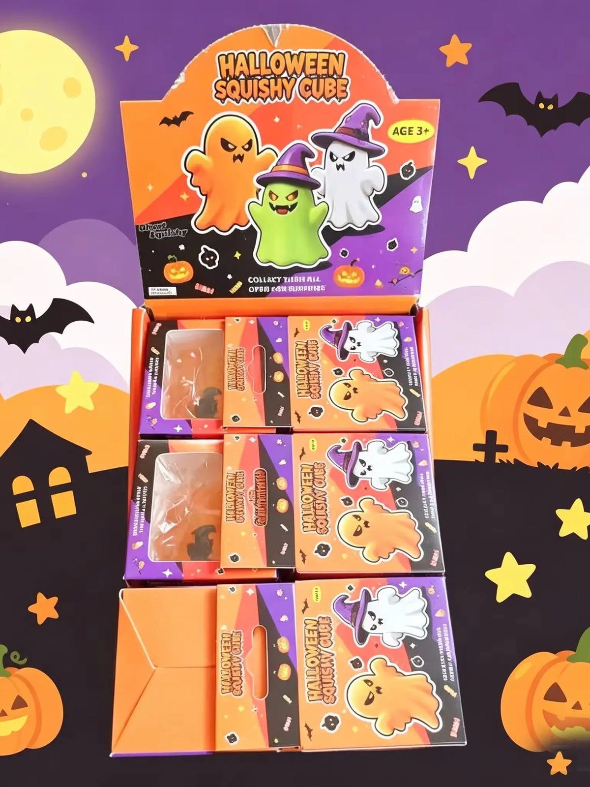 2027 Needoh Baby Boos Halloween Strss Ball Fidget Sensory Toys Press Squeeze Stress Relief Anxiety Squishy Toys for Adults Gifts