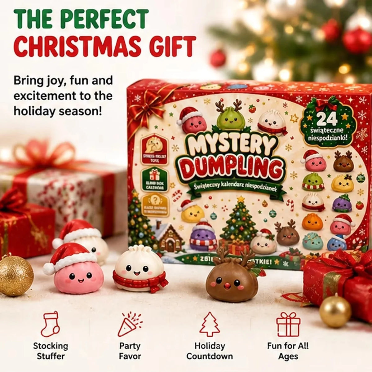Christmas Squishy Advent Calendar 2026, Fidget Countdown Calendar Surprises Sensory Fidget for Adult Christmas Party Favors Gift