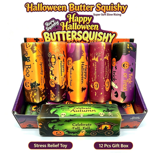 Hot New Ruru Squishy Halloween Butter Stick Slow Rising Stress Relief Sensory Fidget Toy For Adults Party Decoration Gift